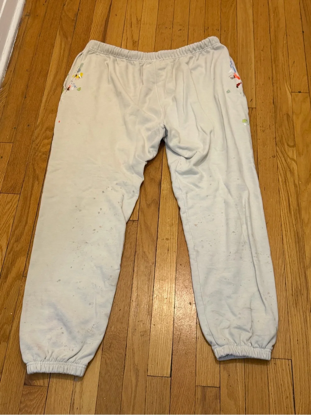 Gallery Dept Cream Sweatpants with Paint Detail